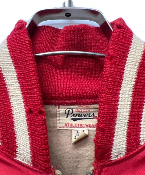 POWERS ATHLETIC WEAR（パワーズアスレチックウェア）POWERS ATHLETIC WEAR (パワーズアスレチックウェア) ハーフジップジャケット レッド サイズ:４４の古着・服飾アイテム