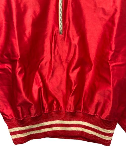 POWERS ATHLETIC WEAR（パワーズアスレチックウェア）POWERS ATHLETIC WEAR (パワーズアスレチックウェア) ハーフジップジャケット レッド サイズ:４４の古着・服飾アイテム