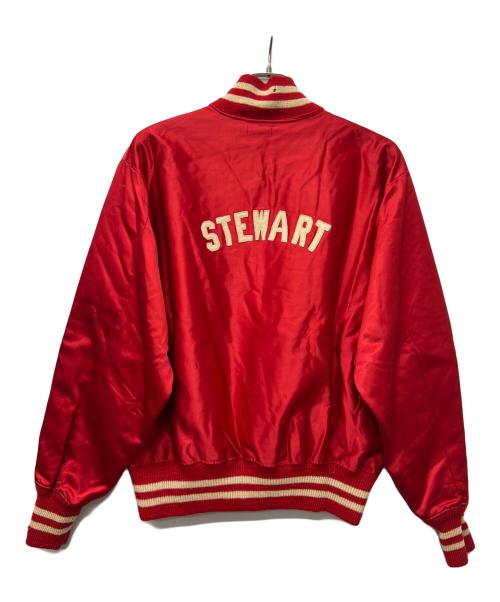 POWERS ATHLETIC WEAR（パワーズアスレチックウェア）POWERS ATHLETIC WEAR (パワーズアスレチックウェア) ハーフジップジャケット レッド サイズ:４４の古着・服飾アイテム