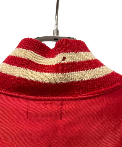 POWERS ATHLETIC WEAR（パワーズアスレチックウェア）POWERS ATHLETIC WEAR (パワーズアスレチックウェア) ハーフジップジャケット レッド サイズ:４４の古着・服飾アイテム