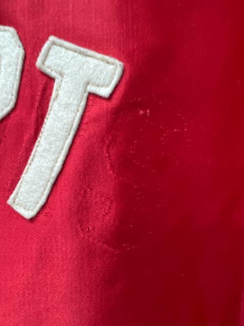 POWERS ATHLETIC WEAR（パワーズアスレチックウェア）POWERS ATHLETIC WEAR (パワーズアスレチックウェア) ハーフジップジャケット レッド サイズ:４４の古着・服飾アイテム