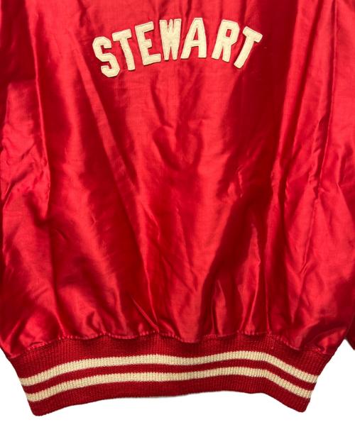 POWERS ATHLETIC WEAR（パワーズアスレチックウェア）POWERS ATHLETIC WEAR (パワーズアスレチックウェア) ハーフジップジャケット レッド サイズ:４４の古着・服飾アイテム