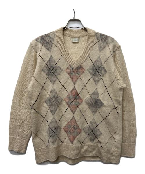 Nomàt（ノマット）Nomàt (ノマット) Argyle Reversible sweater アイボリー サイズ:不明の古着・服飾アイテム