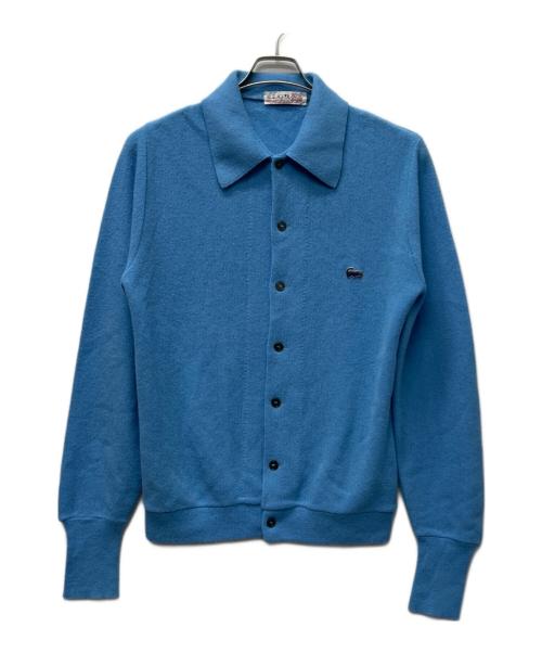 IZOD LACOSTE（アイゾッド ラコステ）IZOD LACOSTE (アイゾッド ラコステ) 襟付きカーディガン スカイブルー サイズ:Mの古着・服飾アイテム