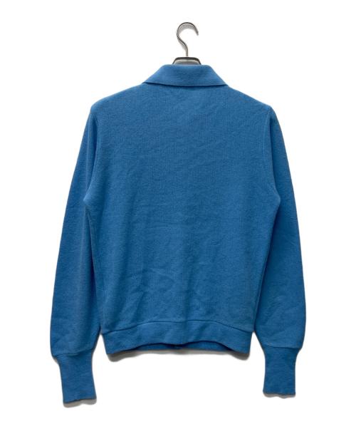 IZOD LACOSTE（アイゾッド ラコステ）IZOD LACOSTE (アイゾッド ラコステ) 襟付きカーディガン スカイブルー サイズ:Mの古着・服飾アイテム