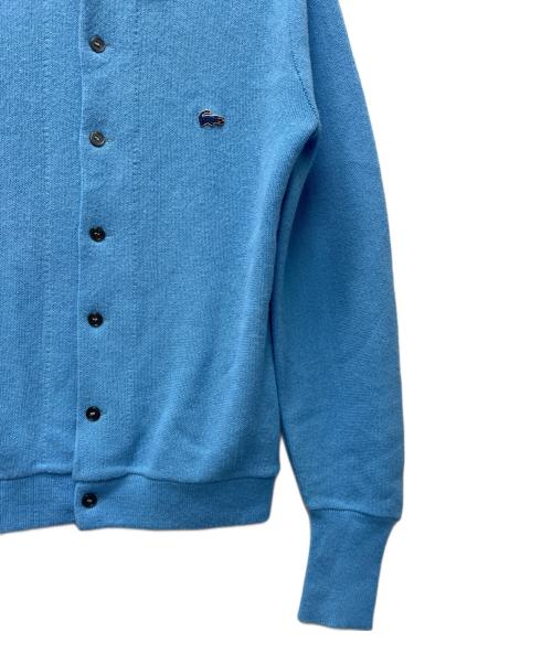 IZOD LACOSTE（アイゾッド ラコステ）IZOD LACOSTE (アイゾッド ラコステ) 襟付きカーディガン スカイブルー サイズ:Mの古着・服飾アイテム