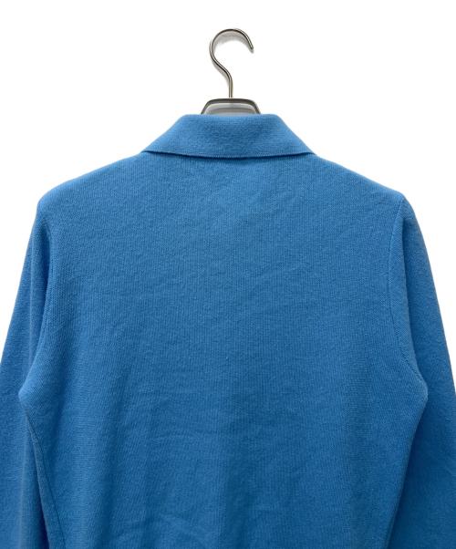 IZOD LACOSTE（アイゾッド ラコステ）IZOD LACOSTE (アイゾッド ラコステ) 襟付きカーディガン スカイブルー サイズ:Mの古着・服飾アイテム