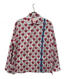 PERIOD FEATURES（ピリオドフューチャーズ）の古着「長袖シャツ」｜ホワイト×レッド