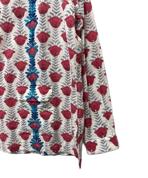 PERIOD FEATURES（ピリオドフューチャーズ）PERIOD FEATURES (ピリオドフューチャーズ) 長袖シャツ ホワイト×レッド サイズ:３の古着・服飾アイテム