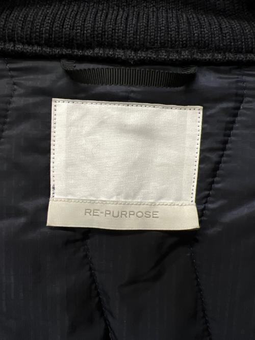 RE-PURPOSE（リパーパス）RE-PURPOSE (リパーパス) 中綿ジャケット ブラック サイズ:Ｌの古着・服飾アイテム