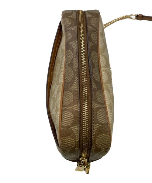COACH（コーチ）COACH (コーチ) ジェイミー カメラ バッグ ブロックド シグネチャー キャンバス ベージュ×ホワイト サイズ:実寸参照の古着・服飾アイテム