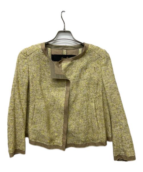 DRAWER（ドゥロワー）DRAWER (ドゥロワー) ツイードセットアップ イエロー サイズ:３８の古着・服飾アイテム