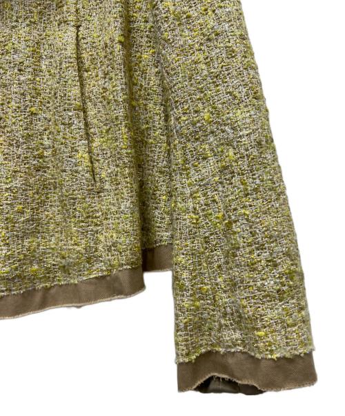 DRAWER（ドゥロワー）DRAWER (ドゥロワー) ツイードセットアップ イエロー サイズ:３８の古着・服飾アイテム