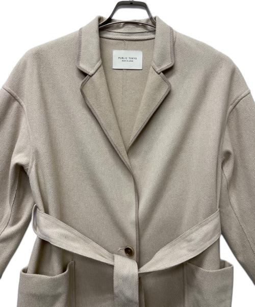 PUBLIC TOKYO（パブリックトウキョウ）PUBLIC TOKYO (パブリックトウキョウ) チェスターコート ベージュ サイズ:FREEの古着・服飾アイテム