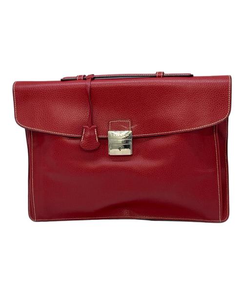 E MARINELLA（イー マリネッラ）E MARINELLA (イー マリネッラ) クラッチバッグ レッドの古着・服飾アイテム