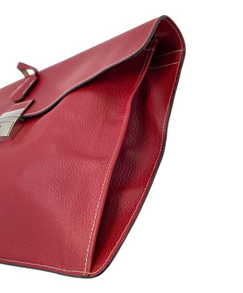 E MARINELLA（イー マリネッラ）E MARINELLA (イー マリネッラ) クラッチバッグ レッドの古着・服飾アイテム