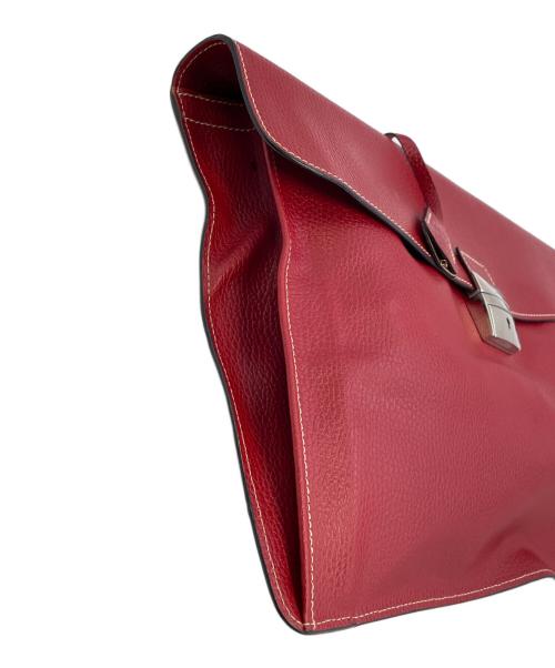 E MARINELLA（イー マリネッラ）E MARINELLA (イー マリネッラ) クラッチバッグ レッドの古着・服飾アイテム