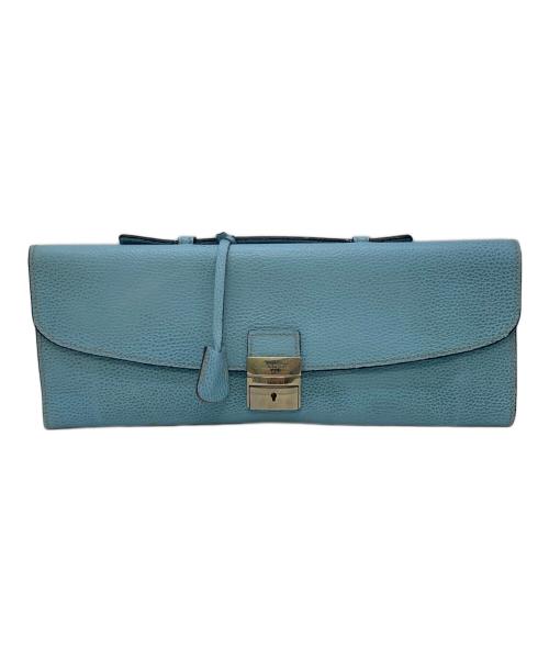 E MARINELLA（イー マリネッラ）E MARINELLA (イー マリネッラ) クラッチバッグ ライトブルーの古着・服飾アイテム