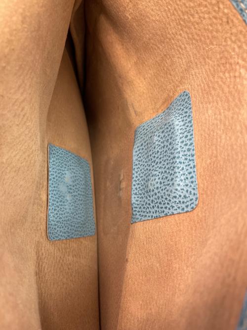 E MARINELLA（イー マリネッラ）E MARINELLA (イー マリネッラ) クラッチバッグ ライトブルーの古着・服飾アイテム