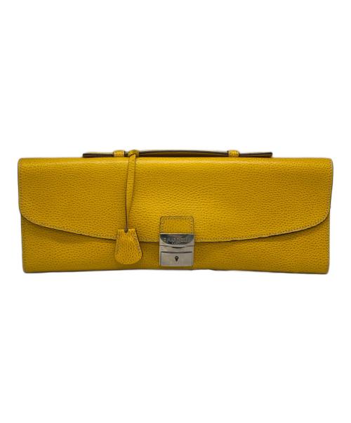 E MARINELLA（イー マリネッラ）E MARINELLA (イー マリネッラ) クラッチバッグ イエローの古着・服飾アイテム