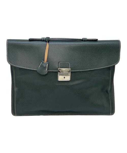 E MARINELLA（イー マリネッラ）E MARINELLA (イー マリネッラ) クラッチバッグ グリーンの古着・服飾アイテム