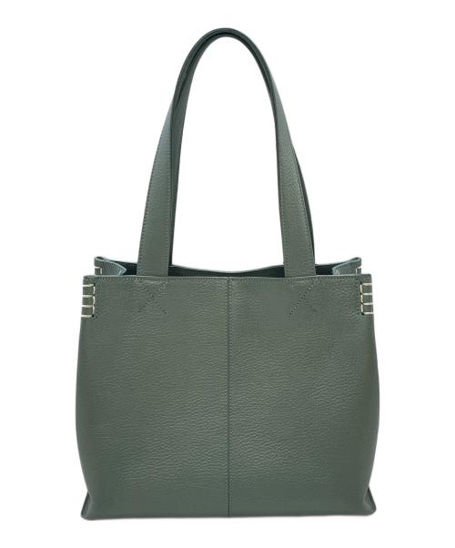 傳濱野（デンハマノ）傳濱野 (デンハマノ) レザートートバッグ スカイブルーの古着・服飾アイテム