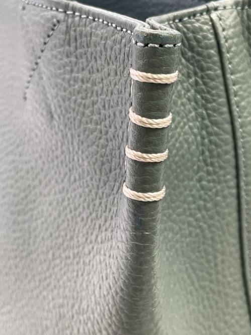 傳濱野（デンハマノ）傳濱野 (デンハマノ) レザートートバッグ スカイブルーの古着・服飾アイテム