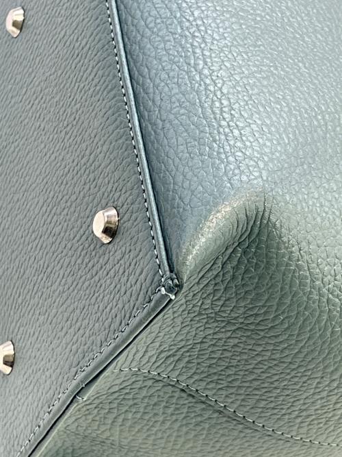 傳濱野（デンハマノ）傳濱野 (デンハマノ) レザートートバッグ スカイブルーの古着・服飾アイテム