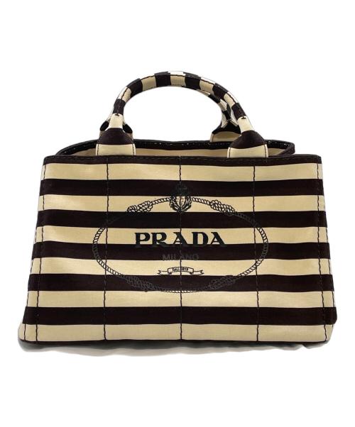 PRADA（プラダ）PRADA (プラダ) バッグ ベージュ×ブラックの古着・服飾アイテム