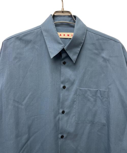 MARNI（マルニ）MARNI (マルニ) ウールトロピカルシャツ ブルー サイズ:４８の古着・服飾アイテム