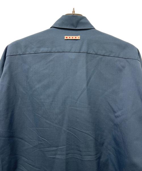 MARNI（マルニ）MARNI (マルニ) ウールトロピカルシャツ ブルー サイズ:４８の古着・服飾アイテム