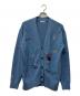 MAISON SPECIAL（メゾンスペシャル）の古着「Life Word Embroidery Knit Cardigan」｜スカイブルー
