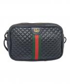 GUCCIグッチ）の古着「キルティングショルダーバッグ」｜ブラック