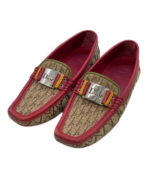 Christian Dior（クリスチャン ディオール）Christian Dior (クリスチャン ディオール) シューズ ベージュ×レッド サイズ:SIZE 37 1/2の古着・服飾アイテム