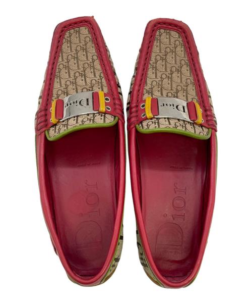 Christian Dior（クリスチャン ディオール）Christian Dior (クリスチャン ディオール) シューズ ベージュ×レッド サイズ:SIZE 37 1/2の古着・服飾アイテム