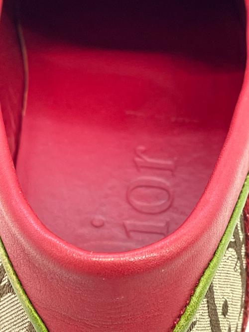 Christian Dior（クリスチャン ディオール）Christian Dior (クリスチャン ディオール) シューズ ベージュ×レッド サイズ:SIZE 37 1/2の古着・服飾アイテム