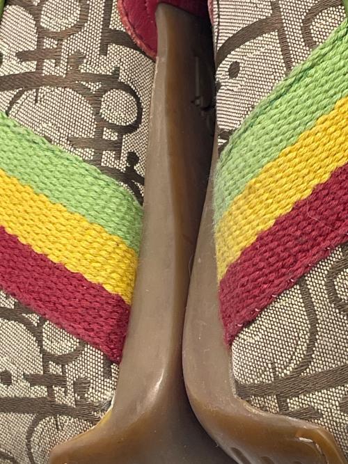 Christian Dior（クリスチャン ディオール）Christian Dior (クリスチャン ディオール) シューズ ベージュ×レッド サイズ:SIZE 37 1/2の古着・服飾アイテム