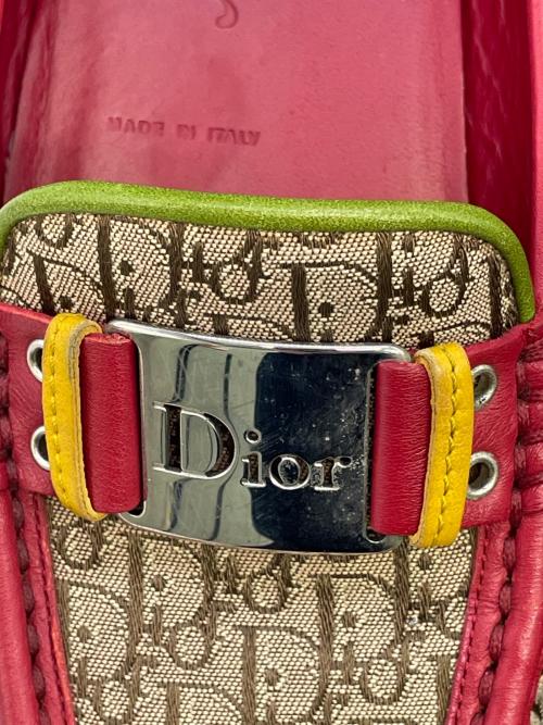 Christian Dior（クリスチャン ディオール）Christian Dior (クリスチャン ディオール) シューズ ベージュ×レッド サイズ:SIZE 37 1/2の古着・服飾アイテム