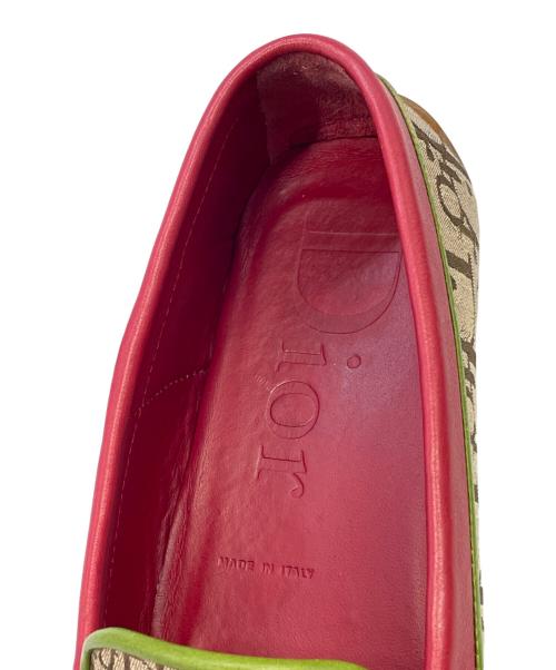 Christian Dior（クリスチャン ディオール）Christian Dior (クリスチャン ディオール) シューズ ベージュ×レッド サイズ:SIZE 37 1/2の古着・服飾アイテム