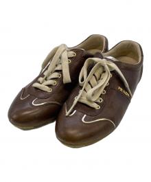 PRADA（プラダ）の古着「レザーシューズ」｜ブラウン