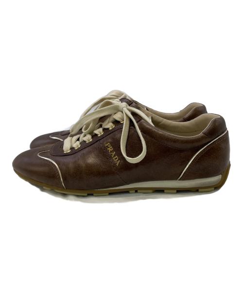 PRADA（プラダ）PRADA (プラダ) レザーシューズ ブラウン サイズ:SIZE 37 1/2の古着・服飾アイテム