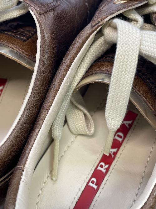 PRADA（プラダ）PRADA (プラダ) レザーシューズ ブラウン サイズ:SIZE 37 1/2の古着・服飾アイテム