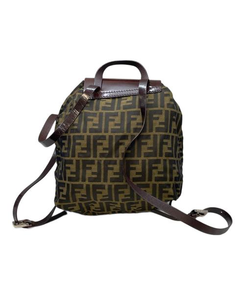 FENDI（フェンディ）FENDI (フェンディ) ナイロンリュック ブラウン×ブラウンの古着・服飾アイテム