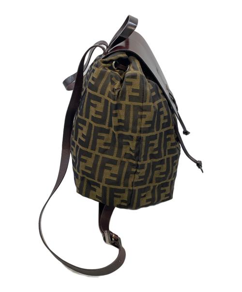 FENDI（フェンディ）FENDI (フェンディ) ナイロンリュック ブラウン×ブラウンの古着・服飾アイテム