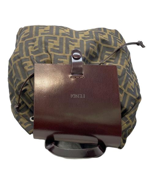 FENDI（フェンディ）FENDI (フェンディ) ナイロンリュック ブラウン×ブラウンの古着・服飾アイテム