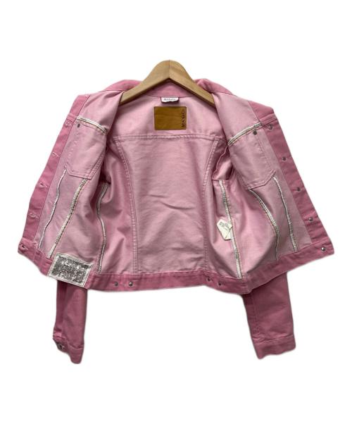 MAX&Co.（マックスアンドコー）MAX&Co. (マックスアンドコー) デニムジャケット ピンク サイズ:３８の古着・服飾アイテム