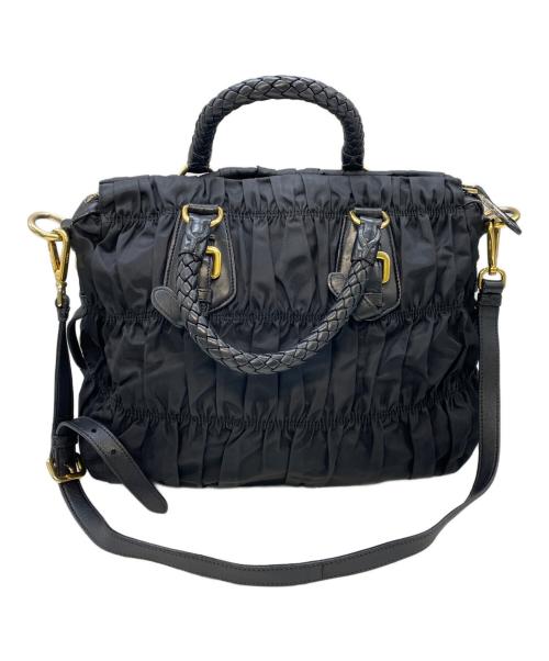 PRADA（プラダ）PRADA (プラダ) 2WAYショルダーバッグ ブラックの古着・服飾アイテム