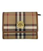 BURBERRYバーバリー）の古着「3つ折り財布」｜ベージュ×ブラウン