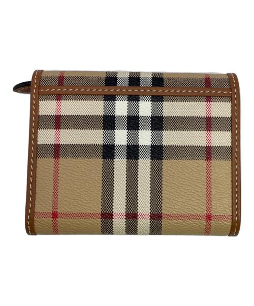 BURBERRY（バーバリー）BURBERRY (バーバリー) 3つ折り財布 ベージュ×ブラウンの古着・服飾アイテム