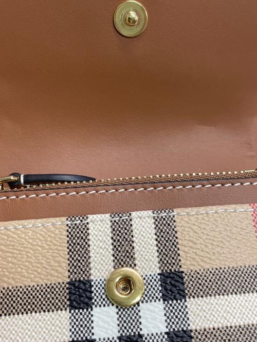 BURBERRY（バーバリー）BURBERRY (バーバリー) 3つ折り財布 ベージュ×ブラウンの古着・服飾アイテム
